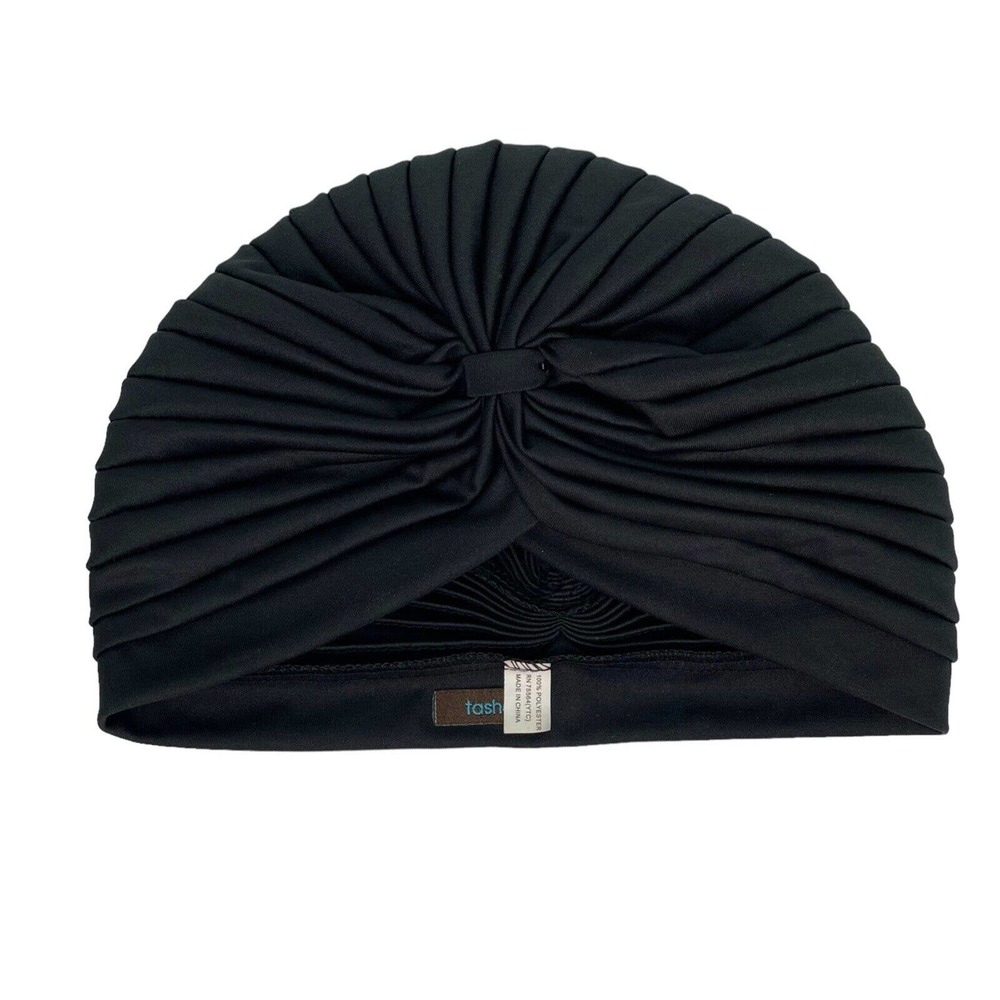 Tasha Nordstrom Black Fashion Turban Hat Women